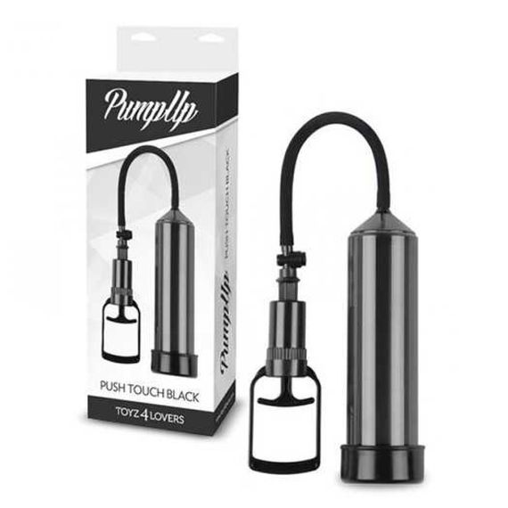 Вакуумна помпа для чоловіків Toyz4lovers Push Touch, механічна, чорна, 23 × 6 см Sex Aura