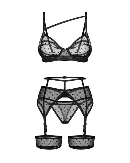 Комплект Obsessive Nuites set Черный 2XL/3XL | Зображення 4