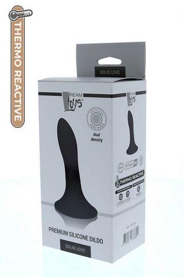 Термореактивний фалоімітатор SOLID LOVE 5INCH BLACK, 13х3см | Зображення 1