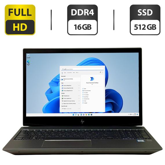 Ноутбук HP ZBook 15v G5 / 15.6" (1920x1080) IPS / Intel Core i5-8300H (4 (8) ядра по 2.3 - 4.0 GHz) / 16 GB DDR4 / 500 GB SSD M.2 / Intel UHD Graphics 630 / WebCam / Windows 10 Pro б/у