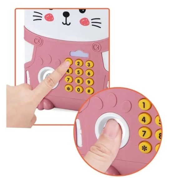 Копилка-сейф с кодовым замком и отпечатком Милый Мишка | Зображення 3