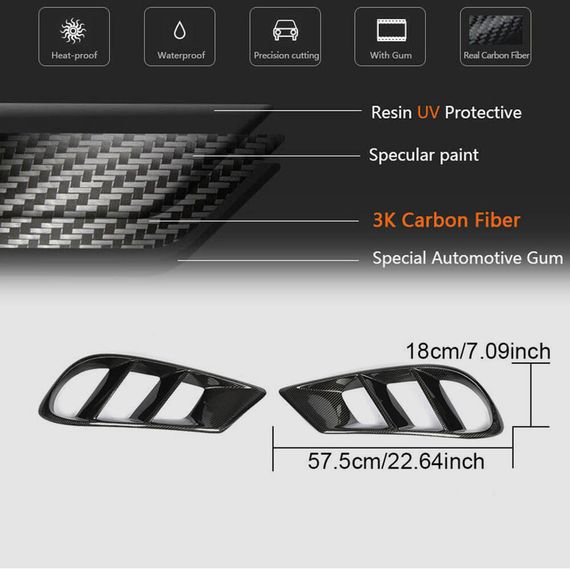 Накладки на передній бампер (для AMG-Line SD 2015-2018, Карбон) для Mercedes CLS C218 рр | Зображення 4