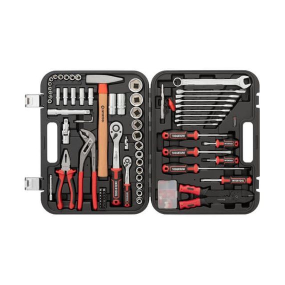 Набір інструментів 100 од., STORM, 1/2", 1/4", Cr-V INTERTOOL ET-8100 | Зображення 1