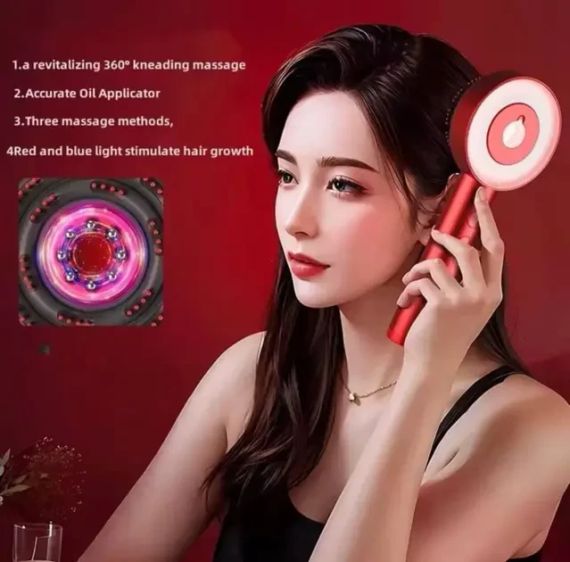 Массажер-гребешок для роста и улучшения состояния волос Massage and Nourish, массажная расческа для головы | Зображення 4