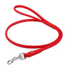 Поводок для собак WAUDOG Glamour круглый XS d 6 мм Д 122 см красный (33803)