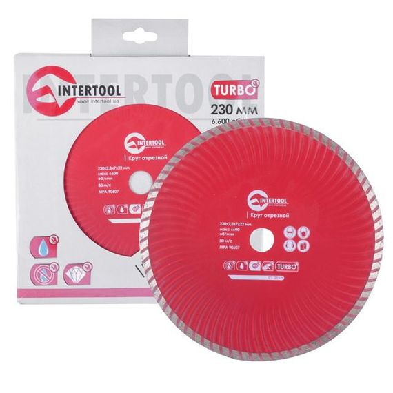 Диск відрізний Turbo, алмазний INTERTOOL CT-20101 | Зображення 1