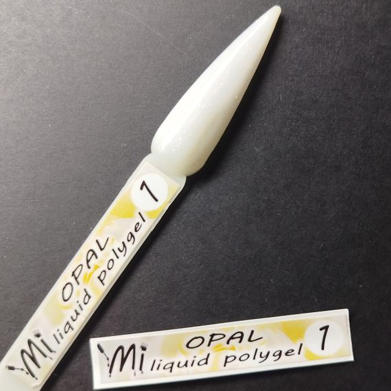 Наклейка на типсу (палитру) для жидкого полигеля Mi Opal №01 (9 x 55 мм)