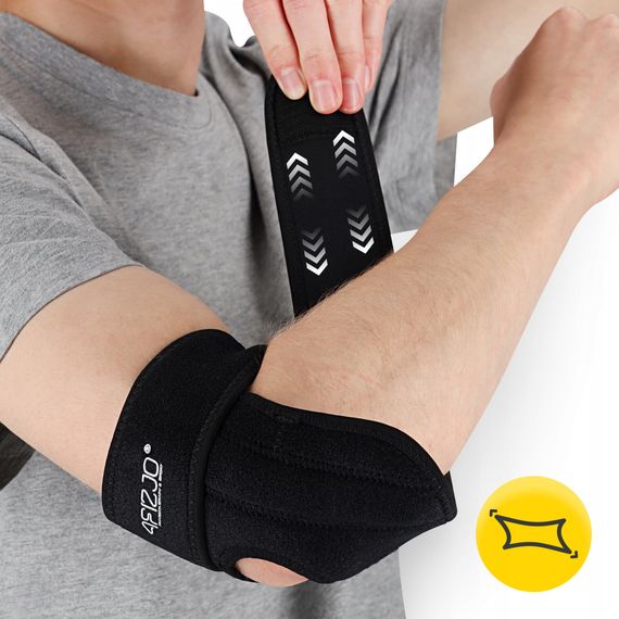 Фіксатор (бандаж) для ліктьового суглоба 4FIZJO MED 1 шт універсальний Black (P-5905973407380) | Зображення 8