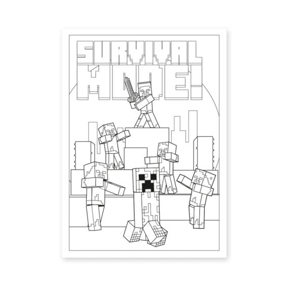 Розмальовка Minecraft YES 742915 12 арк. Різнокольоровий shop (4823091915093) | Зображення 1