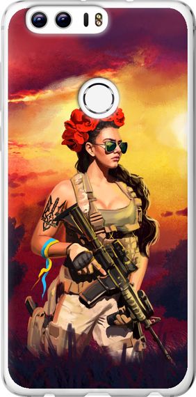 Чехол на Huawei Honor 8 Украинка с оружием "5316u-351-17620"