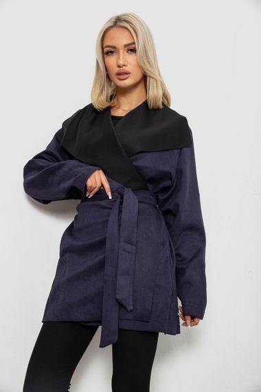 Кардиган женский однотонный, цвет синий, 257R001 | Зображення 2