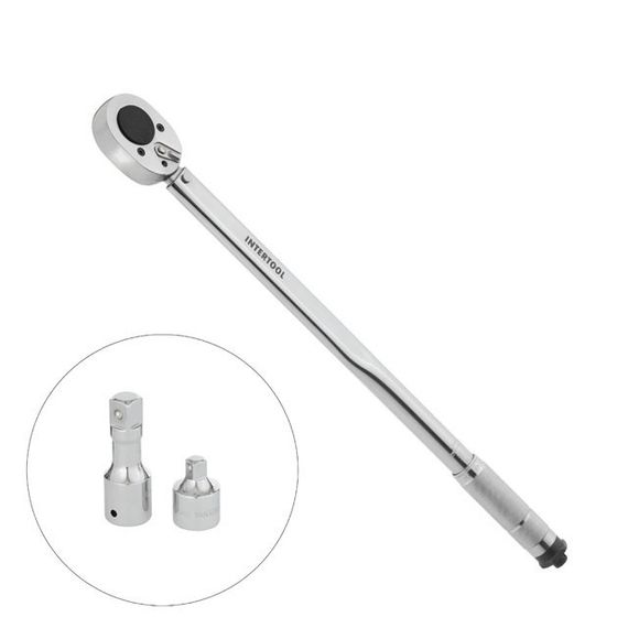 Ключ динамометричний 3/4", 70-420 Нм, перехідник 3/4"×1/2'', подовжувач 100 мм 3/4", STORM INTERTOOL XT-9010