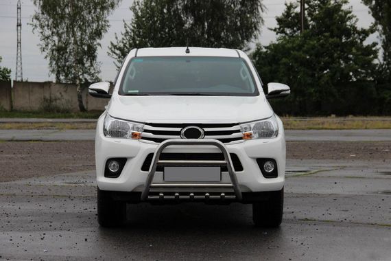 Передній захист QT008 (нерж) для Toyota Hilux 2015-2024 рр | Зображення 1