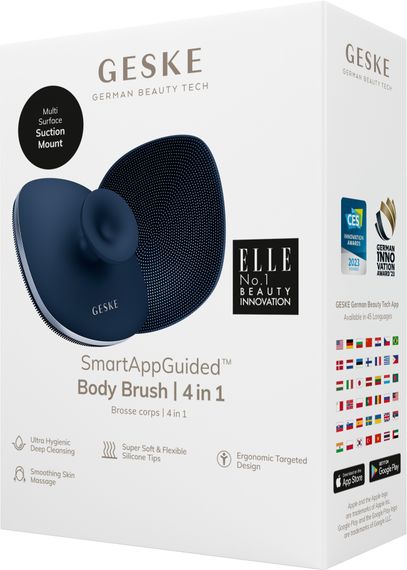 Щітка для тіла GESKE Body Brush metal 4в1 starlight, Синій | Зображення 7