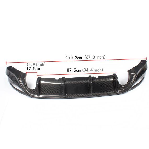 Диффузор заднего бампера V1 (для Base/GTI HB 2012-2017, Карбон) для Volkswagen Golf 7/E-Golf | Зображення 4