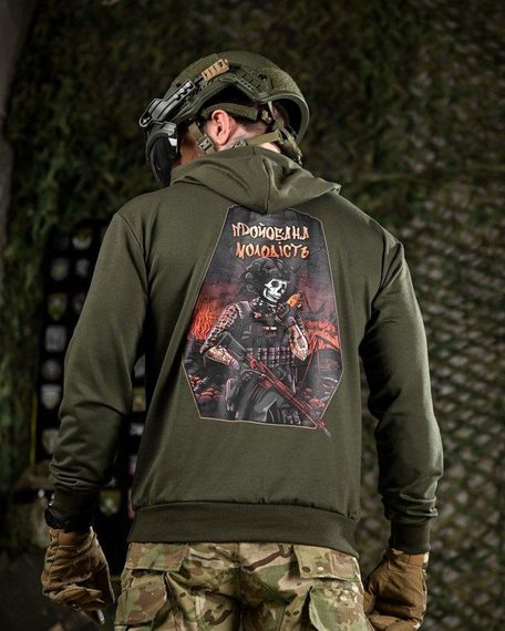Тактическая худи MAKLIN  молодость олива ДЛ7045