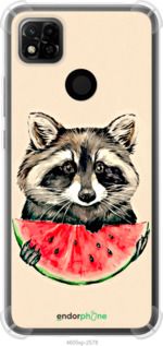 Чохол на Xiaomi Redmi 10A Єнотик з кавуном "4605sp-2578-2448"