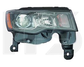 Ліва фара JEEP GRAND CHEROKEE 16-21  мех. чорн. usa,