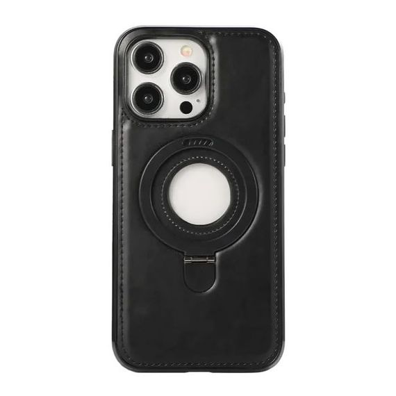 Чохол Leather Stand з підставкою MagSafe для iPhone 15 Pro Max колір Чорний | Зображення 1