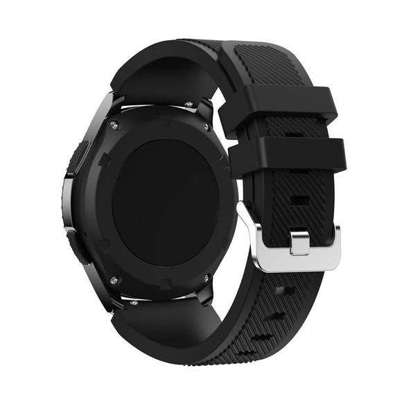 Силіконовий ремінець Primo для годинника Samsung Gear S3 Classic SM-R770 / Frontier RM-760 - Black | Зображення 1