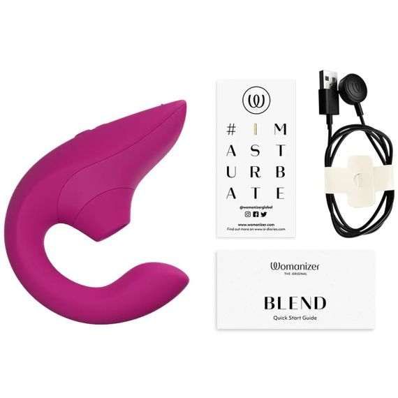 Стимулятор точки G та клітора Womanizer Blend Rose вакуум і вібрація, ніжно-рожевий Sex Aura | Зображення 4