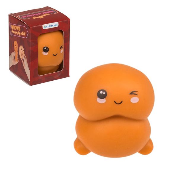 Антистрес Stretchy Penis Huggable Orange, 7 см Sex Aura