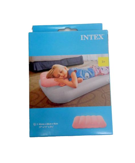 Подушка надувна велюр 68676 NP Intex (6941057403885) Рожевий | Зображення 2