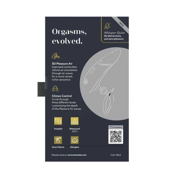 Вакуумний кліторальний стимулятор Womanizer Next Black, 3D Pleasure Air, 14 рівнів інтенсивності sexstyle | Зображення 9