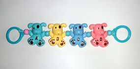 Брязкальце на коляску YQ101/YQ102, в пакеті 11,5*22,5*6,5см (6973573250018) Песики Вид 1