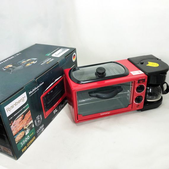 Электропечь с функциями гриля и кофе Rainberg RB-2286R 3800 Вт, Духовка многофункциональная QA-40 | Зображення 2