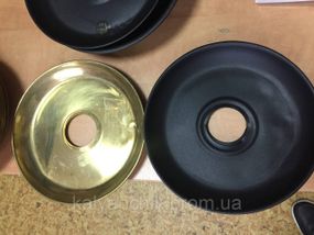 >Тарелка для кальяна Б\У (черная, золотистая)