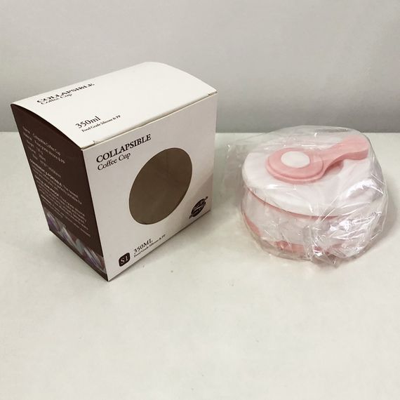 Кружка туристическая (складная/силиконовая), кружка походная силиконовая складная. Цвет: розовый | Зображення 5