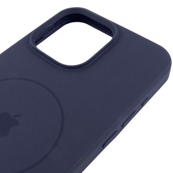 Чохол Silicone Case Full Protective (AA) V2 with MagSafe для Apple iPhone 14 Pro (6.1") Бежевий / Desert Gold Темно-синій / Midnight blue | Зображення 3