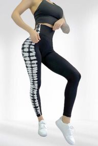 Лосіни з пуш ап ефектом для фітнесу з високою талією LILAFIT Чорний М (LFL000045)