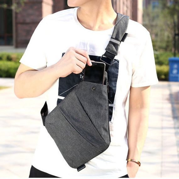 Сумка тактическая Cross Body мессенджер из ткани. RP-930 Цвет: черный