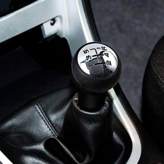 Ручка перемикання передач 5-ступінчаста, змінна головка коробки передач автомобіля для Peugeot Citroen ручка КПП чорний із сріблом | Зображення 2