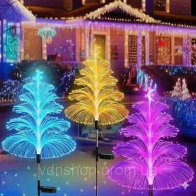 Садовый светильник "Елка" солнечная панель, комплект из 2х штук SFK-45