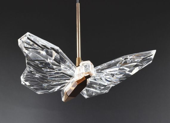 Люстра світлодіодна підвісна LED світильник для квартири на стелю лед 26523 Золото 25-110х15х25 см. | Зображення 5