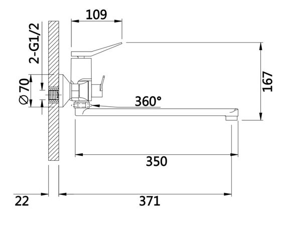 Змішувач для ванни Qtap Presto з душовим гарнітуром Chrome/White QTPRE2601CRW45578 | Зображення 7