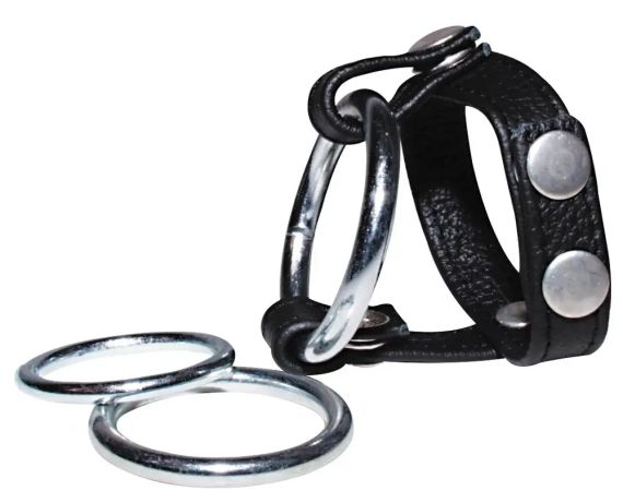 Ремень для пениса с металлическими кольцами. sexstyle | Зображення 1