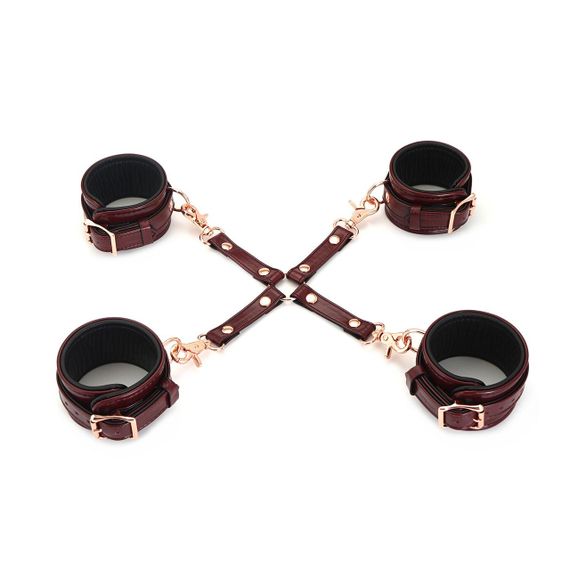Шкіряна хрестовина Liebe Seele Wine Red Hogtie Sex Aura | Зображення 1