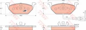 Колодка гальм. диск. AUDI A3, SEAT, SKODA, VW передн. (вир-во TRW) TRW GDB1386 на SEAT IBIZA V (6J5, 6P5)