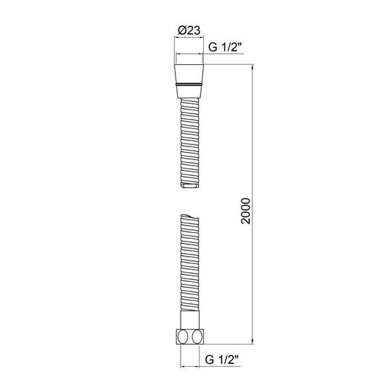 Шланг Lidz Niagara 04 2 м LDNIA04CRM35453 Chrome | Зображення 1
