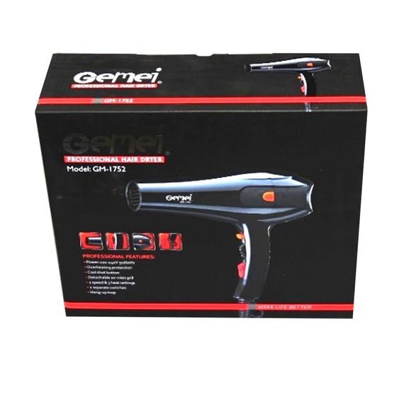 Фен для волос XPRO GM-1752 чорний (43637-GM-1752_375) | Зображення 4