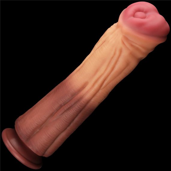 Фаллоимитатор - Dual-Layered Silicone Cock 12" Brown Sex Aura | Зображення 1