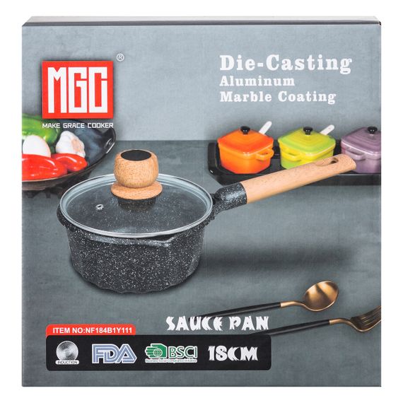 Сотейник з антипригарним покриттям 2,9 л з товстим дном Ø 18 см MGC HP-4-431CO | Зображення 6