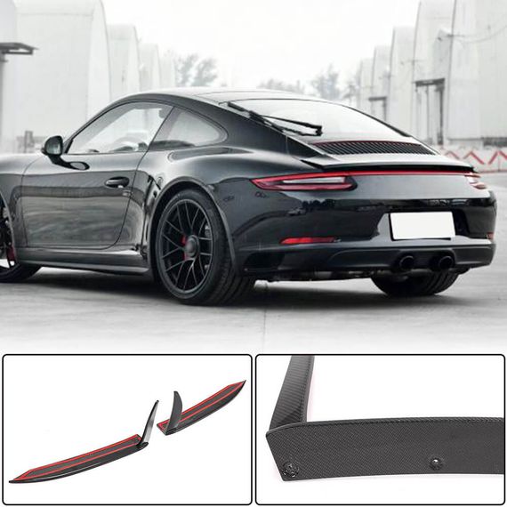 Накладки на задній бампер (для Carrera 4 GTS 2017-2018, Карбон) для Porsche 911 рр