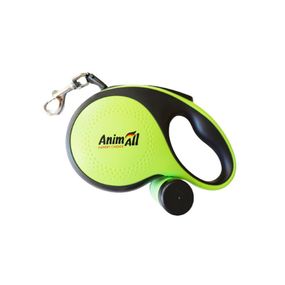 Повідець-рулетка AnimAll з диспенсером, для собак вагою до 50 кг, 5 м, зелена