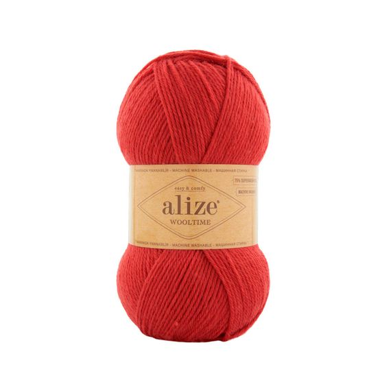 Alize Wooltime, червоний 56