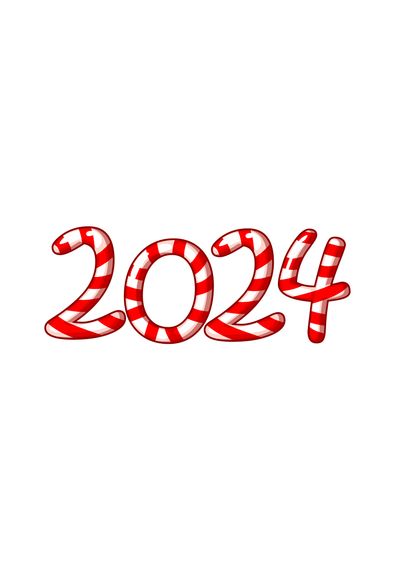 Футболка жіноча новорічна біла з принтом "2024", 2XL | Зображення 1